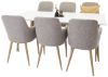 Imagine Masa de dining Polar - Ek-Look / Alb - 180*90*H75 + Scaun de dining Comfort - Stejar/Gri deschis _6