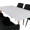 Imagine Masa de Dining Polar - Ek-Look / Alb- 180*90*H75 + Scaun pentru dining - Stejar/Negru_6