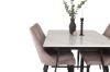 Set masa dining 140 cm alb Estelle cu 4 scaune