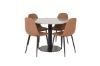 Imagine Vă rugăm să traduceți complet:	Razzia Dining Table 106cm - Grey Terazzo / Black+Polar Matstol - Schwarz / Braun P