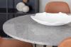 Imagine Vă rugăm să traduceți complet:	Razzia Dining Table 106cm - Grey Terazzo / Black+Polar Matstol - Schwarz / Braun P