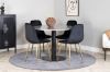 Imagine Razzia Dining Table 106cm - Grey Terazzo / Black+Polar Matstol - Matt Mässing / Svart Sammet_4