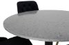 Imagine Masa de dining Razzia de 106 cm - Terazzo gri / Negru + Scaun de dining Velvet Lyx - Oțel inoxidabil mat / Catifea neagră_4