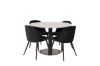 Imagine Masa de dining Razzia 106cm - Terazzo gri / Negru+Stoler Matstol - Negru / Negru