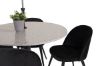 Imagine Masa de dining Razzia 106cm - Terazzo gri / Negru+Stoler Matstol - Negru / Negru