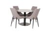 Imagine Masa de dining Razzia 106cm - Terazzo gri / negru + Leone 2.0 Gri polar - Picioare NEGRE _4