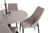 Imagine Masa de dining Razzia 106cm - Terazzo gri / negru + Leone 2.0 Gri polar - Picioare NEGRE _4