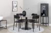 Imagine Vă rugăm să traduceți complet Razzia Dining Table 106cm -Grey Terazzo / Black +Polly Dining Chair - Black / Black _4