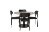 Imagine Vă rugăm să traduceți complet Razzia Dining Table 106cm -Grey Terazzo / Black +Polly Dining Chair - Black / Black _4