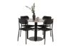 Imagine Vă rugăm să traduceți complet Razzia Dining Table 106cm -Grey Terazzo / Black +Polly Dining Chair - Black / Black _4