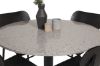 Imagine Vă rugăm să traduceți complet Razzia Dining Table 106cm -Grey Terazzo / Black +Polly Dining Chair - Black / Black _4