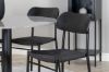 Imagine Vă rugăm să traduceți complet Razzia Dining Table 106cm -Grey Terazzo / Black +Polly Dining Chair - Black / Black _4