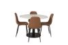 Imagine Razzia Dining Table 106cm - White Terazzo / Black+Polar Matstol - Svart / Brun