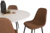 Imagine Razzia Dining Table 106cm - White Terazzo / Black+Polar Matstol - Svart / Brun