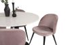 Imagine Razzia Dining Table 106cm - White Terazzo / Black+Velvet Matstol - Svart / Gamm