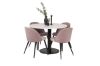 Imagine Razzia Dining Table 106cm - White Terazzo / Black+Velvet Matstol - Svart / Gamm