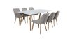 Imagine Masa de dining Polar - Ek-Look / Alb- 180*90*H75 + Scaun de dining Plaza - Stejar/Gri Deschis _6