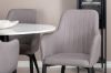 Imagine Razzia Dining Table 106cm -White Terazzo / Black +Comfort Chair Polar grey - Black Legs _4