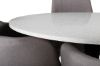 Imagine Razzia Dining Table 106cm -White Terazzo / Black +Comfort Chair Polar grey - Black Legs _4