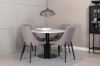 Imagine Razzia Dining Table 106cm -White Terazzo / Black +Leone 2.0 Polar Grey - BLACK Legs _4