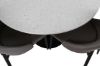 Imagine Razzia Dining Table 106cm -White Terazzo / Black +Leone 2.0 Polar Grey - BLACK Legs _4