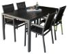 Imagine Masa de picnic Break - Aluminiu negru / lemn sintetic negru - 150*90+Scaun de dining Parma (pliabil) -