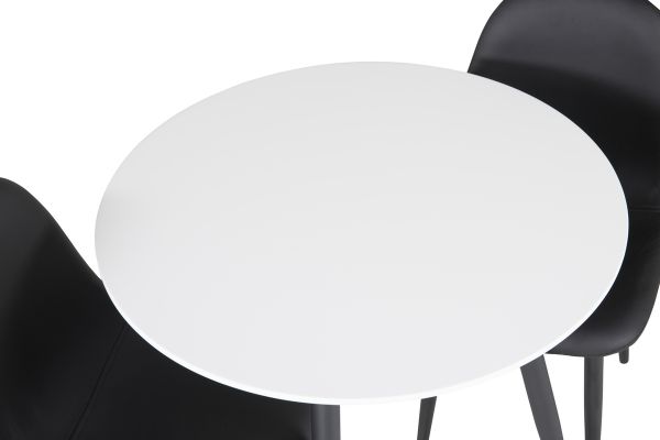 Imagine Plaza RoundDining Table ø60 XXS - White / Black+Polar dining Chair XXS - Black