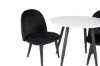 Imagine Masa de dining Plaza Round ø60 XXS - Alb/Negru+ Scaun de dining Velvet XXS - Negru