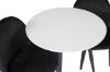 Imagine Masa de dining Plaza Round ø60 XXS - Alb/Negru+ Scaun de dining Velvet XXS - Negru