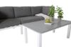 Imagine Colțul Copacabana - Aluminiu Alb / Pernă Gri + Masă pentru Sofa Parma 110*62*45 - W