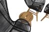 Imagine Tingeling Lounge Chair inc. Stool - Black Rope / Acacia+Chania Side Table - ø40