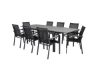 Imagine Tabel de dining Levels 160/240*90 - Alu Negru / Gri Aintwood + Scaun de brate Parma (sta