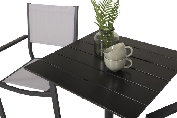 Imagine Colorado - Masă de cafea - 70*70 - Negru mat / Negru Aintwood+ Scaun de braț Copacabana (