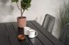 Imagine Masa de cafea Denver 120*70 - Aluminiu negru / Aintwood negru + scaun de dining Lindos - Negru