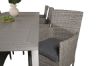 Imagine Albany Dining Table 160/240*100 - White Alu / Grey Aintwood+Malin Arm Chair with cushion - Grey / Grey cushion_8