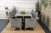 Imagine Albany Dining Table 160/240*100 - White Alu / Grey Aintwood+Malin Arm Chair with cushion - Grey / Grey cushion_8