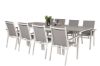 Imagine Nivelul Mesei de Dining 160/240*90 - Alu Alb / Aintwood Gri + Scaun Parma Arm (sta