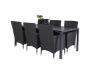 Imagine Tabel de dining Break - 205*90 - Aluminiu negru / Negru Aintwood + Scaun Malin cu brațe cu cușca