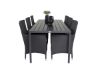 Imagine Tabel de dining Break - 205*90 - Aluminiu negru / Negru Aintwood + Scaun Malin cu brațe cu cușca