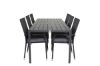 Imagine Masa de dining Break - 205*90 - Alu negru/Ainwood negru + Scaun cu brat Anna (suprapunere)