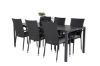 Imagine Masa de dining Break - 205*90 - Alu negru/Ainwood negru + Scaun cu brat Anna (suprapunere)