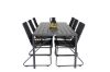 Imagine Masa de dining Break - 205*90 - Alu negru / Aintwood negru + Scaun Bois - Negru A