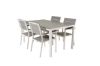 Imagine Masa de dining Break - Aluminiu Alb / Lemn Gri Aintwood - 150*90+Scaun Levels (stivuibil)