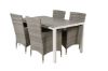 Imagine Masa de dining Break - Aluminiu alb / gri Aintwood - 150*90+Scrumiera Malin cu perne