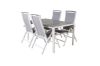 Imagine Masa de Dining Break - Alu alb / Aintwood gri - 150*90+ Scaun Albany 5 poz - alb