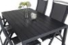 Imagine Masa de dining Break - 150*90 Aluminiu Negru / Lemn Aintwood Negru + Scaun Albany 5:poz - Negru