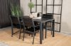 Imagine Masa de dining Break - 150*90 Alu negru / Blak Aintwood + Scaun Levels (stivuibil)