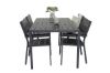 Imagine Masa de dining Break - 150*90 Alu negru / Blak Aintwood + Scaun Levels (stivuibil)