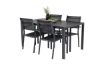 Imagine Masa de dining Break - 150*90 Alu negru / Aintwood negru + Scaun cu brațe Copacabana (st