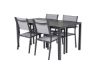 Imagine Masa de dining Break - 150*90 Alu Negru / Lemn Negru/Gri +Scaun de brat Copacabana (st